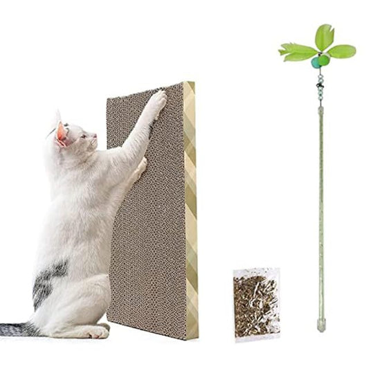 cature Care by Nature Cat Scratcher Card Board With Curved Wave Design,Cat Stick Toy,Cat Plush Toy,Feather Toy,Mouse Toy,Chew Toy For Cat And Kittens(Pack Of 6)(Color May Vary)(Combo6)