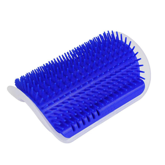 Cature Care by Nature Cat Self Groomer - Cat Self-Cleaning Brush with Holder for Doors, Tables, Walls and Corners Soft Silicone Comb for Cleaning and Hygiene of Cat Hair and Pets (Color-Blue)