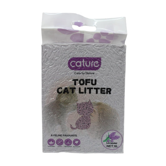 Cature Care by Nature Tofu Cat Litter Natural Flushable Clumping Litter Plant Based Biodegradable Ultra Odour Control 99% Dust Free Low Tracking Cat Litter (Original, 6L, PACK2)