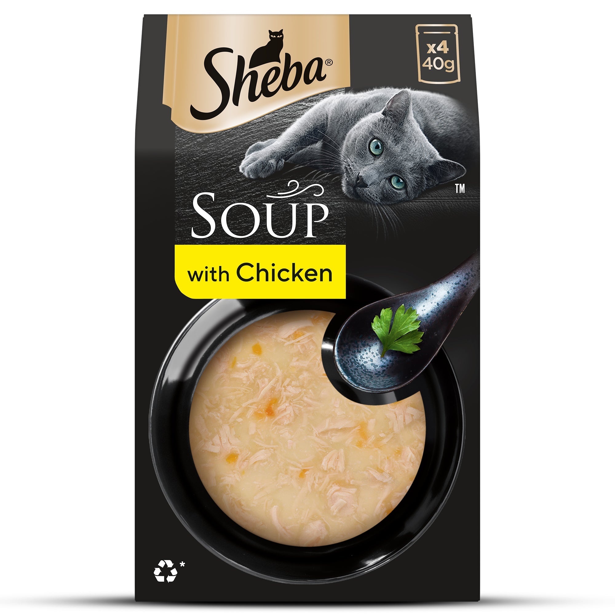 Sheba Soup With Chicken Wet Food For Cat - 40 gm x 4 pcs
