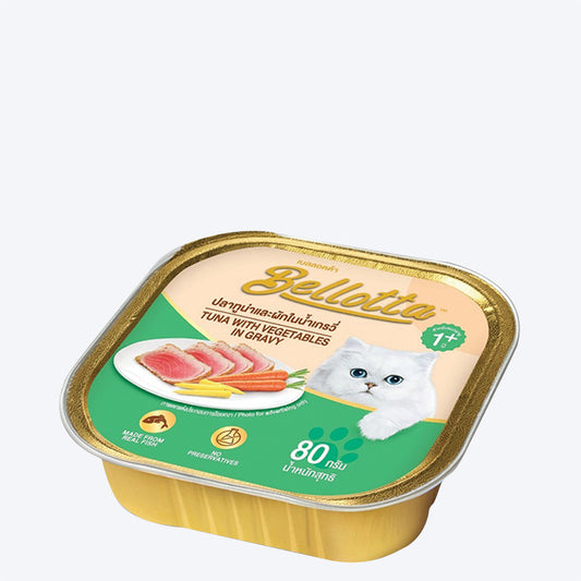 Bellotta Tuna with Vegetables in Gravy Wet Cat Food - 80 g packs