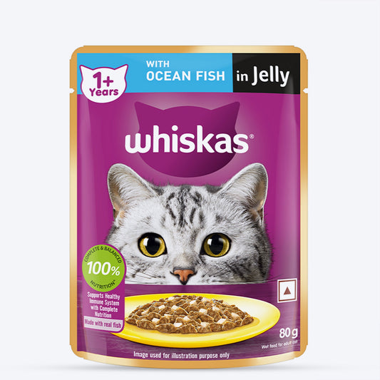 Whiskas Ocean Fish Wet Food For Adult Cat - 80 gm Pack