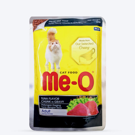 Me-O Tuna Chunk In Gravy Wet Cat Food - 80 g packs