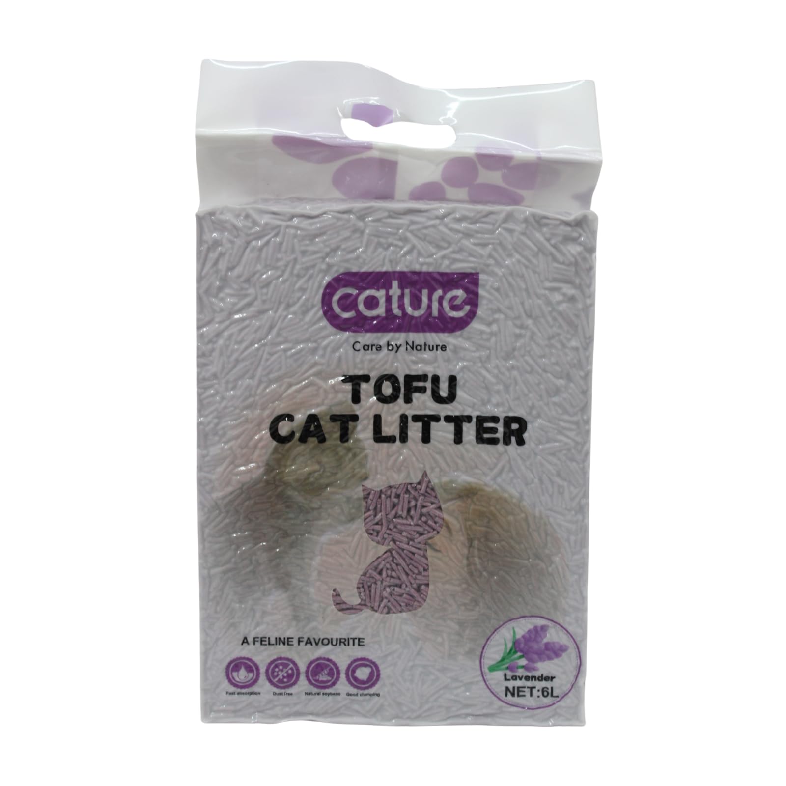 Cature Care by Nature Tofu Cat Litter Natural Flushable Clumping Litter Plant Based Biodegradable Ultra Odour Control 99% Dust Free Low Tracking Cat Litter (Original, 6L, PACK2)