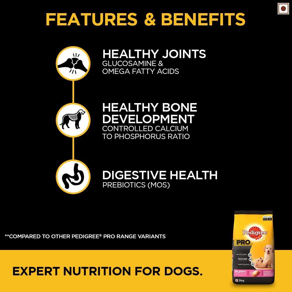Pedigree PRO Expert Nutrition Dry Dog Food For Large Breed Puppy (3-18 Months)