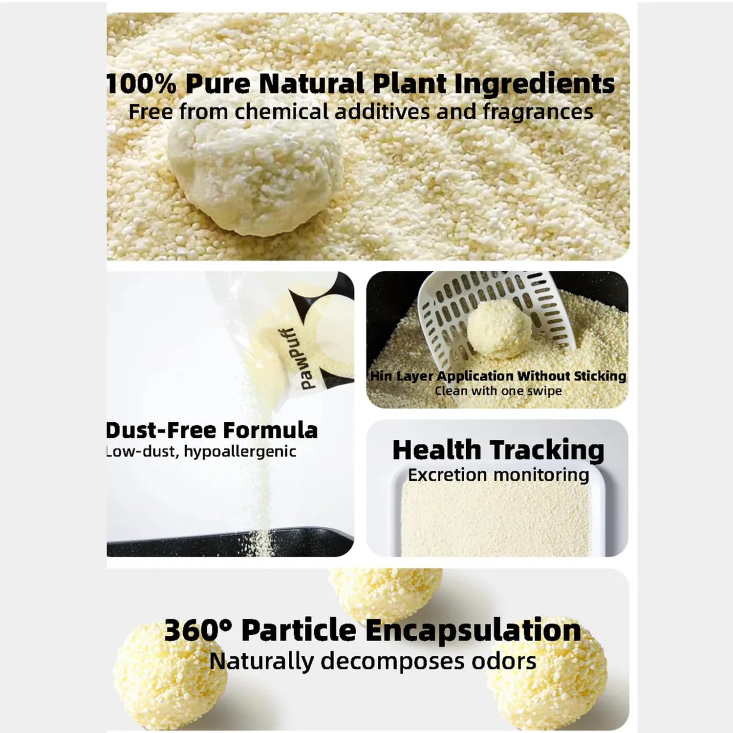 Cature Care by Nature Premium Natural Cassava Cat Litter, 3.75kg/6L, Dust Free, eco-Friendly Litter