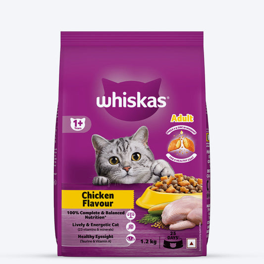 Whiskas Adult (1+ Years) Chicken Flavour Dry Food For Adult Cat