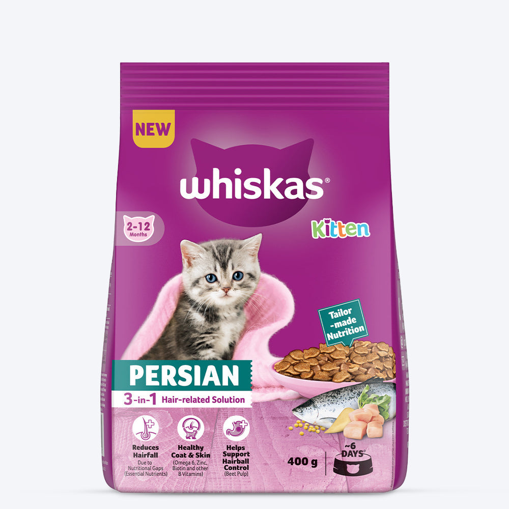 Whiskas Persian Kitten (2-12 Months) 3 In 1 Hair-related Solution Dry Cat Food