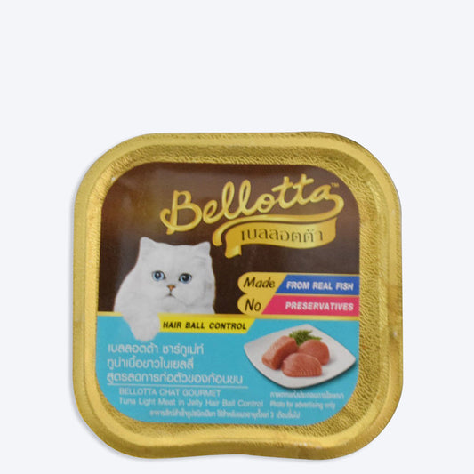 Bellotta Chat Gourmet Tuna Light Meat in Jelly Hair Ball Control Wet Cat Food - 80 g packs