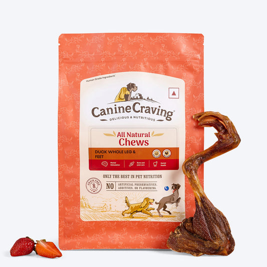 Canine Craving Duck Chew - Whole Leg & Feet Dog Treat - 1 Piece - 73 g