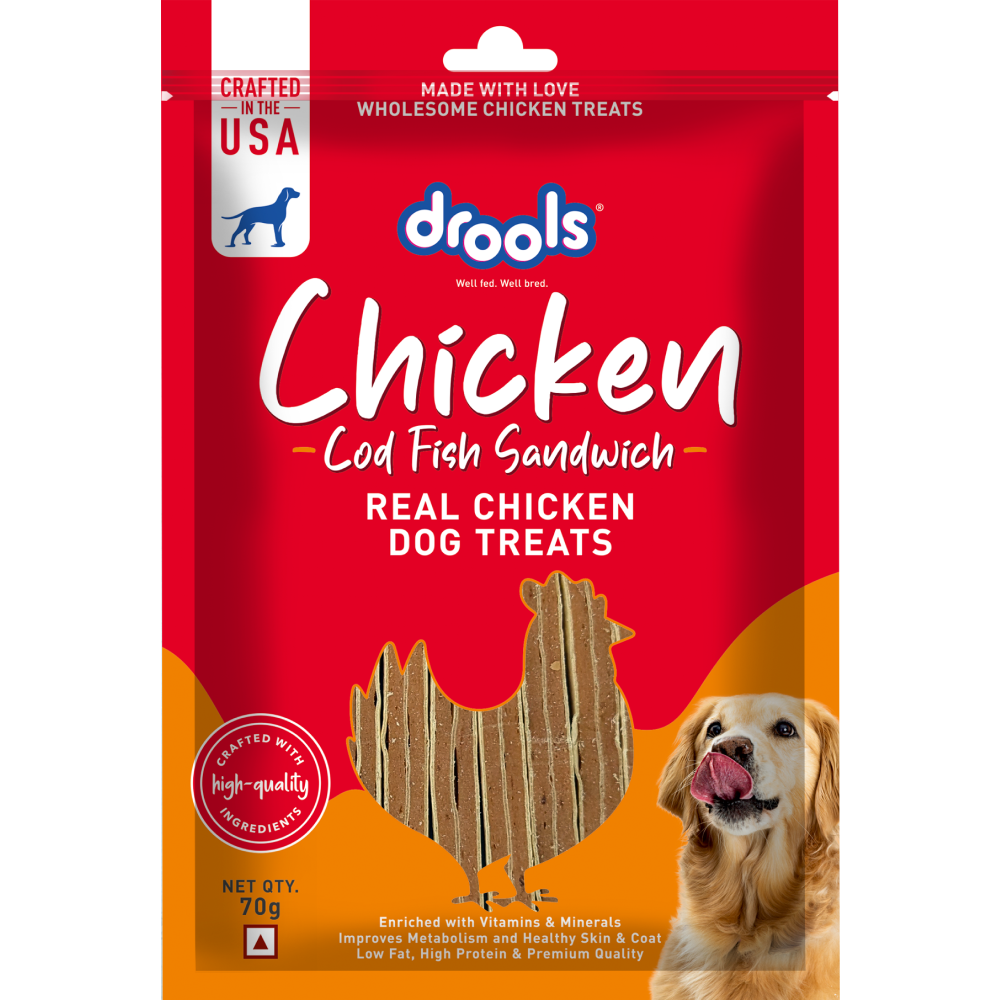 Drools Cod Fish Sandwich Dog Treats