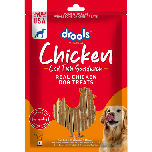 Drools Cod Fish Sandwich Dog Treats