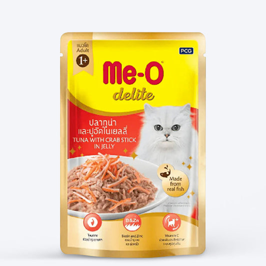 Me-O Delite Pouch Tuna With Crab Stick in Jelly Wet Cat Food - 70 g packs