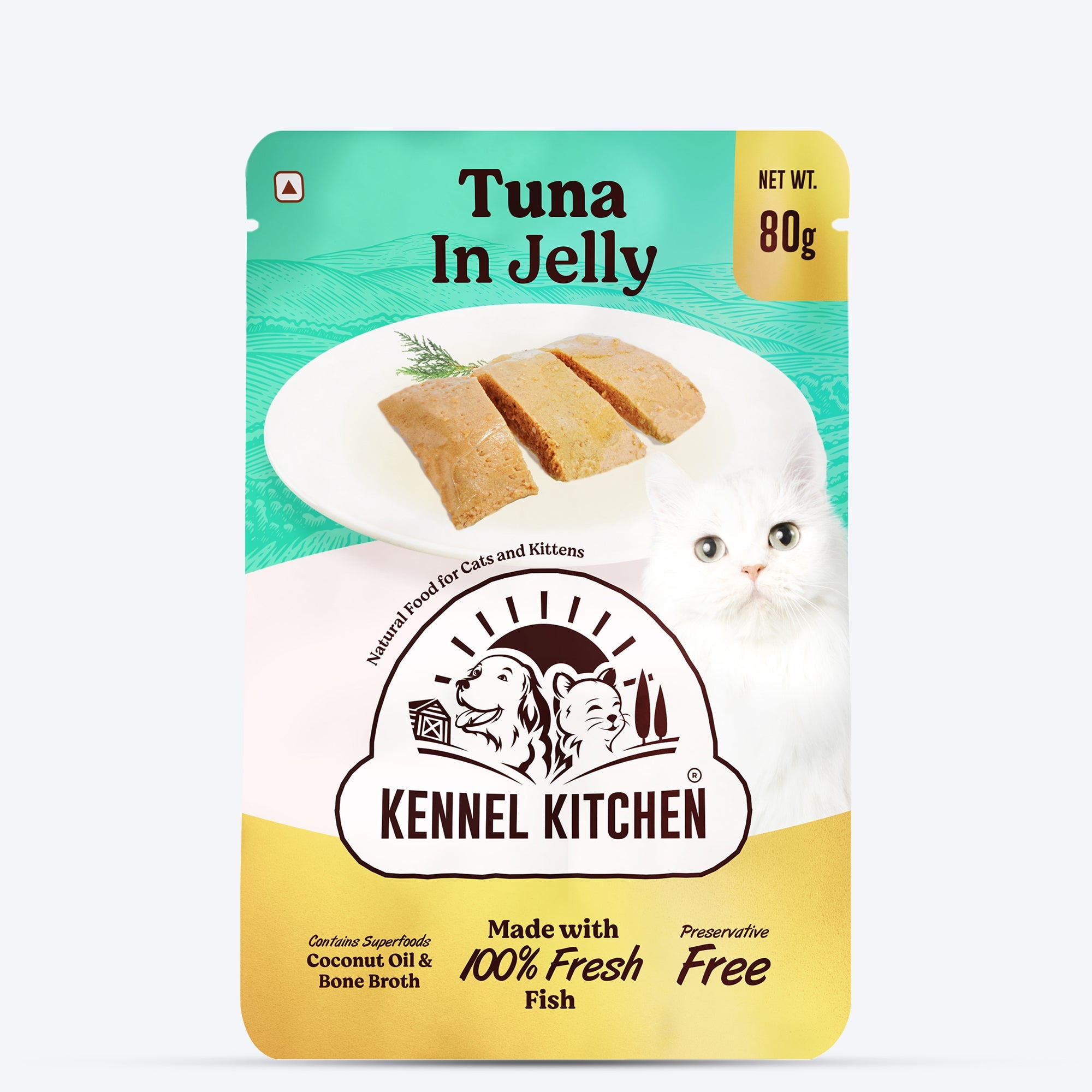Kennel Kitchen Tuna in Jelly Grain Free Wet Cat Food - 80 g packs