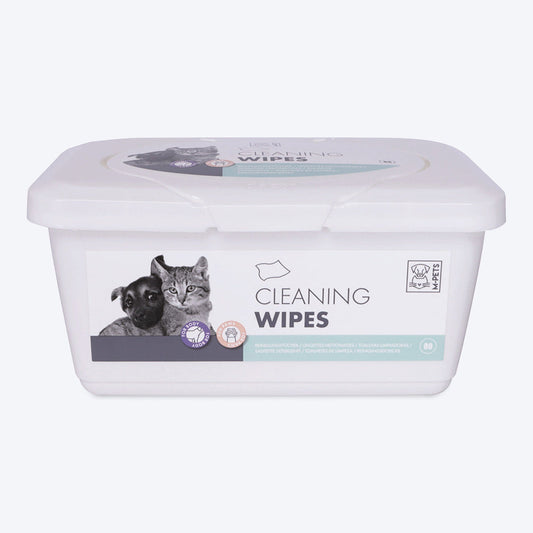 M-Pets Cleaning Wipes for Dogs & Cats - Body & Paws - 80 Pcs