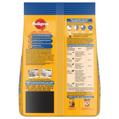 Pedigree Chicken & Vegetables Adult Dry Dog Food