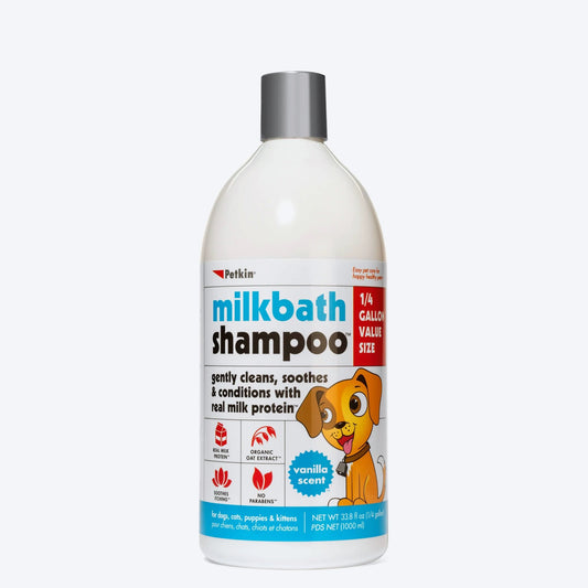 Petkin Milkbath Shampoo For Dog & Cat - Vanilla - 1000 ml